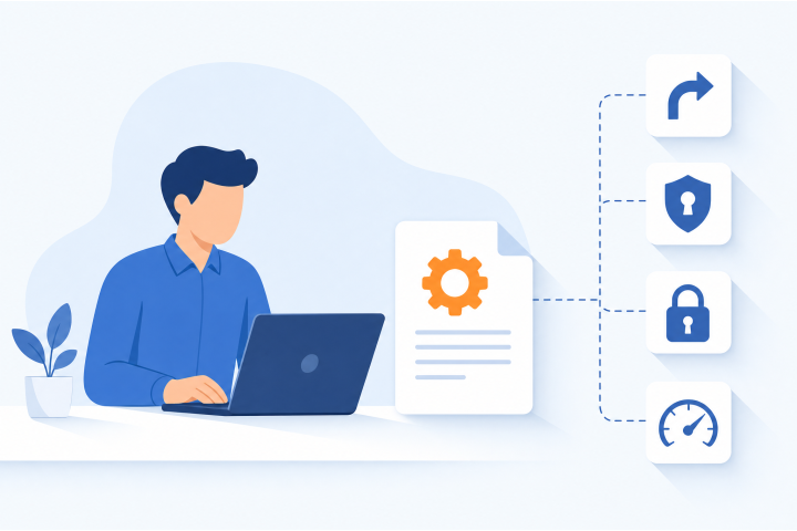 Set up .htaccess: redirects, security and more