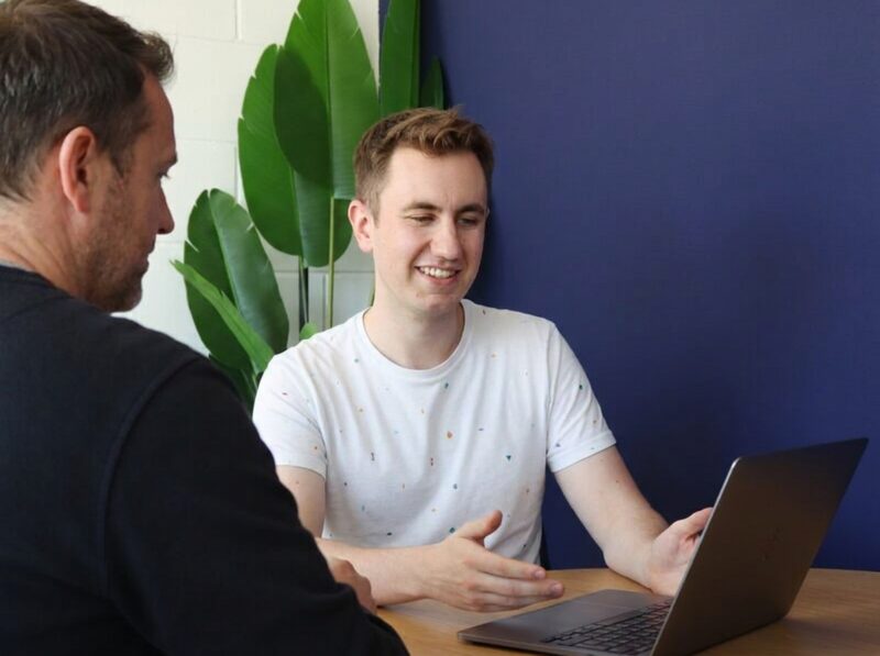 Lars advising a client about their domain portfolio